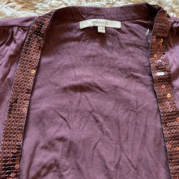 🔥3/$20 RW&Co Sequined Cardigan - Picture 3 of 3